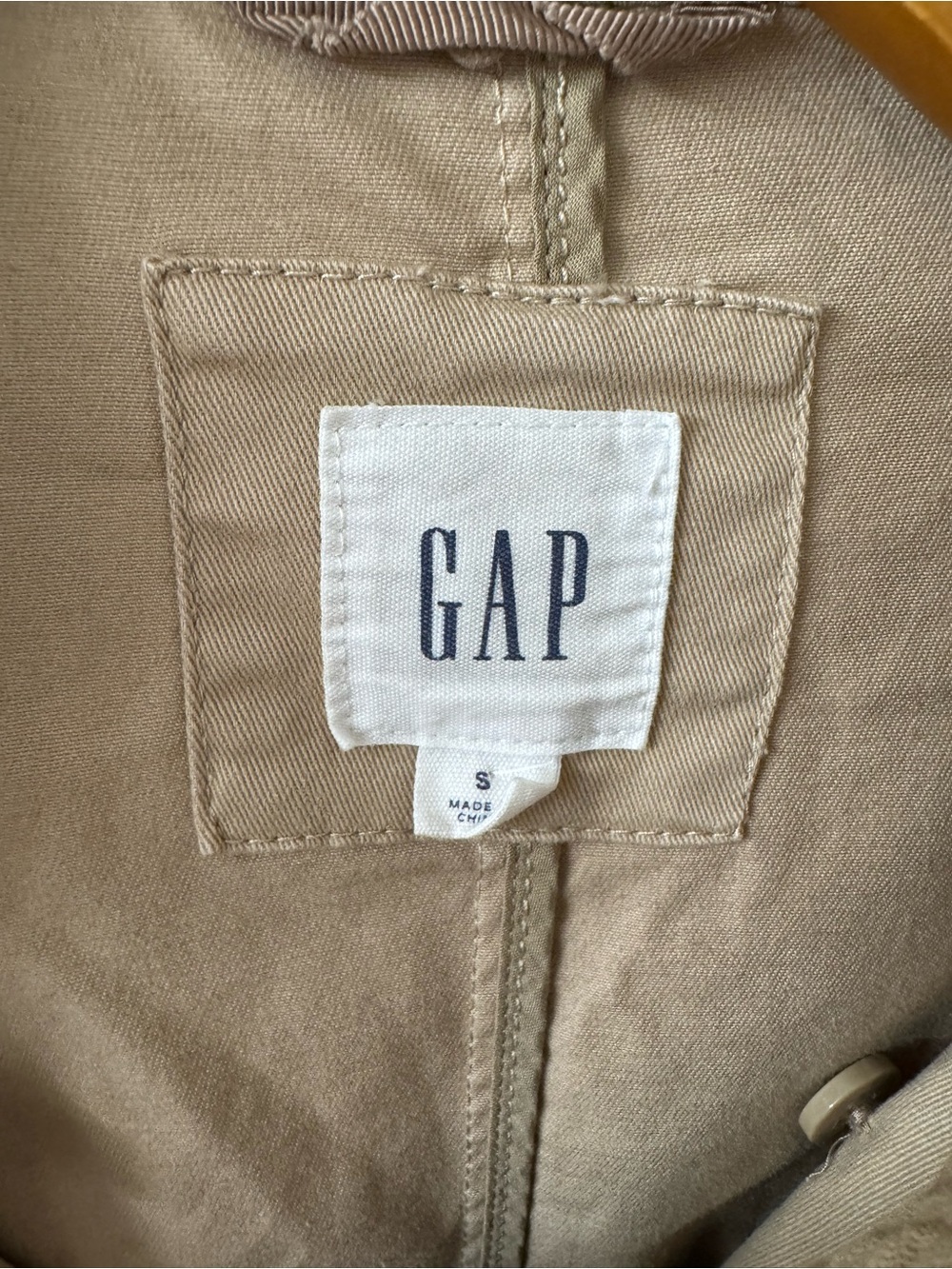 GAP Women's Tan Hooded Utility Jacket - Picture 2 of 8